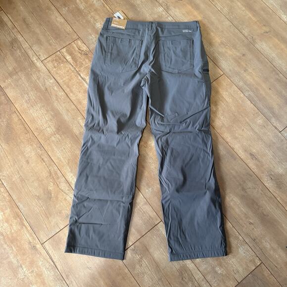 Eddie Bauer Men’s Lined Rainier Pants 34x30 Gray NWT UPF 50+ Active Fit Hiking - Picture 4 of 6